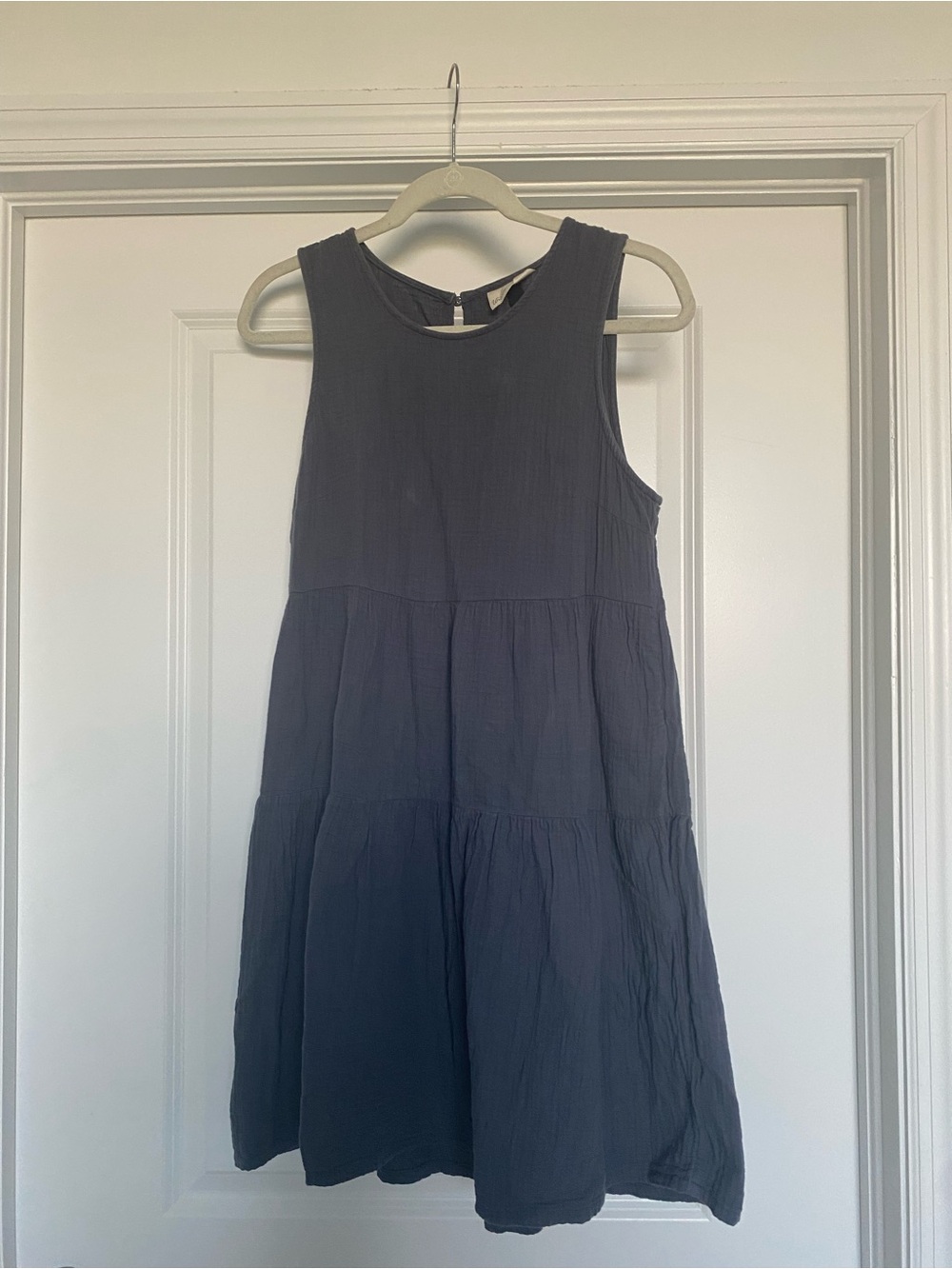 Universal Thread Sleeveless Tiered Midi Dress in Slate Blue